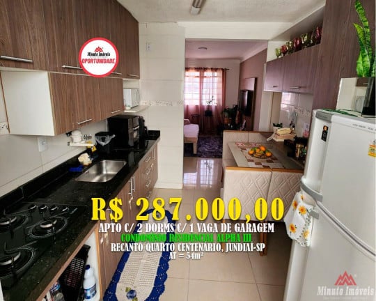 Foto do imóvel Apartamento com 2 Quartos à Venda, 52 m² em Jardim Guanabara - Jundiaí