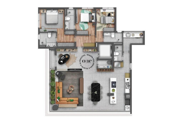 Foto do imóvel Apartamento com 4 Quartos à Venda, 166 m² em Brooklin Novo - São Paulo