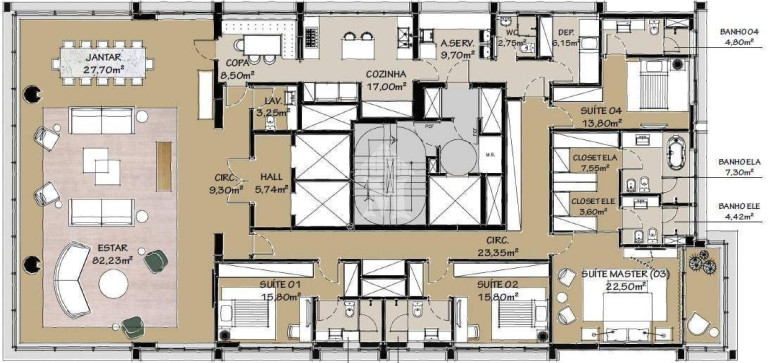 Foto do imóvel Apartamento com 4 Quartos à Venda, 359 m² em Vila Nova Conceição - São Paulo