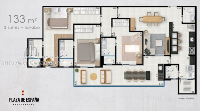 Foto do imóvel Apartamento com 3 Quartos à Venda, 144 m² em Nova Aliança - Ribeirão Preto