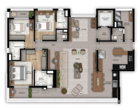 Imagem Apartamento com 3 Quartos à Venda, 160 m² em Vila Nova Conceição - São Paulo