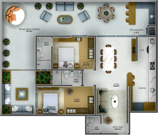 Foto do imóvel Apartamento com 2 Quartos à Venda, 81 m² em Centro - Navegantes