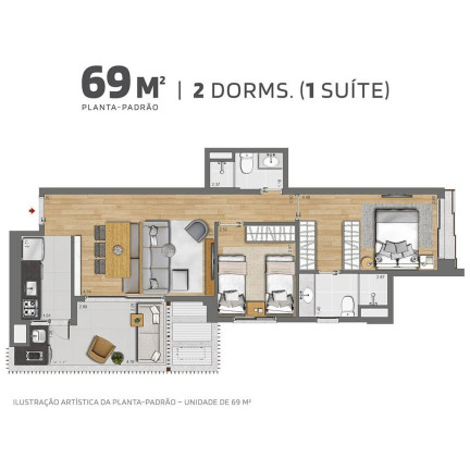 Imagem Apartamento com 2 Quartos à Venda, 68 m² em Brooklin Paulista - São Paulo