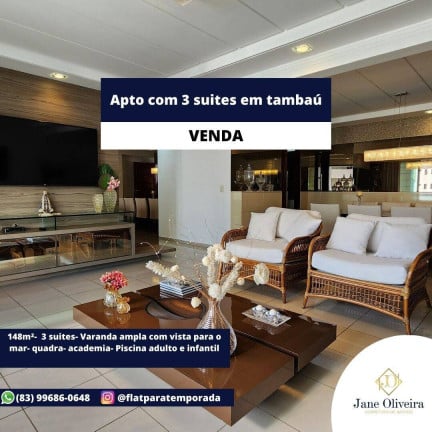 Foto do imóvel Apartamento com 3 Quartos à Venda, 148 m² em Tambaú - João Pessoa