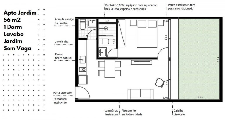 Imagem Apartamento com 1 Quarto à Venda, 46 m² em Brooklin Novo - São Paulo