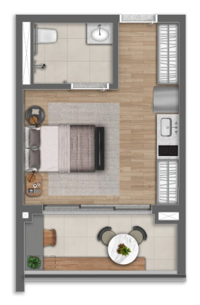 Imagem Apartamento com 1 Quarto à Venda, 30 m² em Alto Da Boa Vista - São Paulo