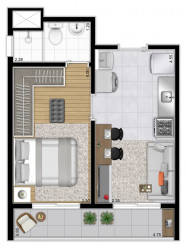 Apartamento com 1 Quarto à Venda, 27 m² em Mooca - São Paulo