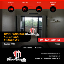 Apartamento com 3 Quartos à Venda, 83 m² em Dom Pedro I - Manaus