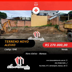 Terreno à Venda, 537 m² em Novo Aleixo - Manaus