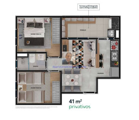 Apartamento com 2 Quartos à Venda, 41 m² em Jardim Da Glória - Cotia