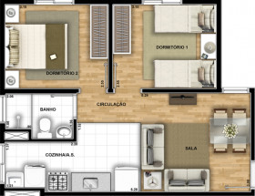 Apartamento com 2 Quartos à Venda, 43 m² em Loteamento Residencial Campina Verde - Campinas
