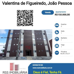 Apartamento com 2 Quartos à Venda, 50 m² em Valentina De Figueiredo - João Pessoa