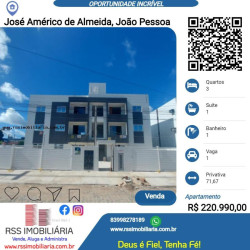 Apartamento com 3 Quartos à Venda, 71 m² em José Américo De Almeida - João Pessoa
