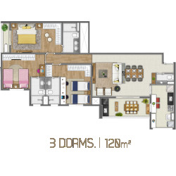 Apartamento com 3 Quartos à Venda, 102 m² em Empresarial 18 Do Forte - Barueri