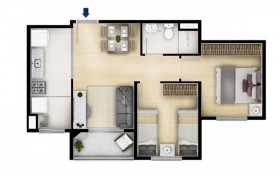 Apartamento com 2 Quartos à Venda, 43 m² em Parque Das Universidades - Campinas