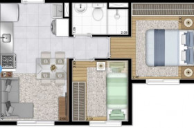 Apartamento com 2 Quartos à Venda, 32 m² em Jaraguá - São Paulo