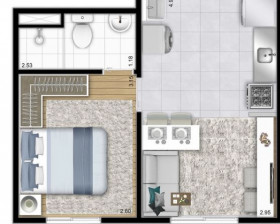 Apartamento com 1 Quarto à Venda, 25 m² em Morumbi - São Paulo
