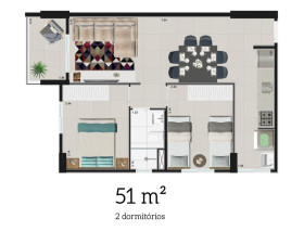 Apartamento com 1 Quarto à Venda, 35 m² em Vila Carrão - São Paulo