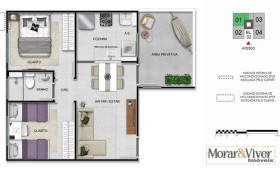 Apartamento com 2 Quartos à Venda, 38 m² em Itália - São José Dos Pinhais