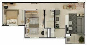 Apartamento com 2 Quartos à Venda, 63 m² em Bela Vista - Salto