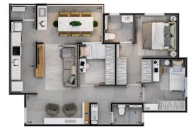 Apartamento com 3 Quartos à Venda, 75 m² em Jardim D`icarai - Salto