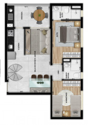Apartamento com 2 Quartos à Venda, 63 m² em Quintaúna - Osasco