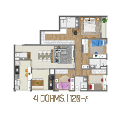 Apartamento com 4 Quartos à Venda, 120 m² em Empresarial 18 Do Forte - Barueri