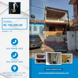 Casa com 3 Quartos à Venda, 170 m² em Glória - Manaus