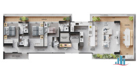Apartamento com 3 Quartos à Venda, 150 m² em Boqueirão - Praia Grande