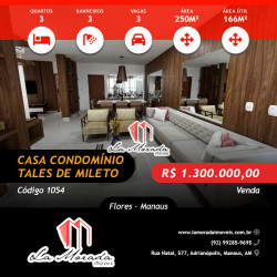 Casa de Condomínio com 3 Quartos à Venda, 166 m² em Flores - Manaus