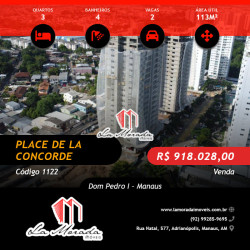 Apartamento com 3 Quartos à Venda, 113 m² em Dom Pedro I - Manaus