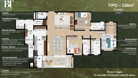 Apartamento com 3 Quartos à Venda, 136 m² em Tamboré - Santana De Parnaíba