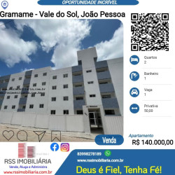 Apartamento com 2 Quartos à Venda, 50 m² em Gramame - Vale Do Sol - João Pessoa