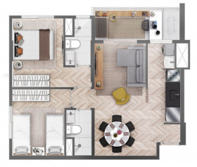 Apartamento com 1 Quarto à Venda, 40 m² em Centro - Campinas