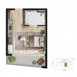 Apartamento com 2 Quartos à Venda, 59 m² em Vila Nova Conceição - São Paulo
