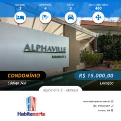 Casa com 3 Quartos para Alugar,  em Ponta Negra - Manaus