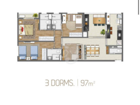 Apartamento com 3 Quartos à Venda, 97 m² em Dezoito Do Forte Empresarial/alphaville. - Barueri