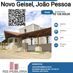 Apartamento com 2 Quartos à Venda, 47 m² em Gramame - João Pessoa