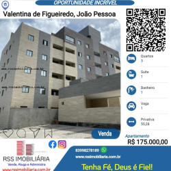 Apartamento com 3 Quartos à Venda, 55 m² em Valentina De Figueiredo - João Pessoa