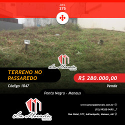 Terreno em Condomínio à Venda, 275 m² em Ponta Negra - Manaus