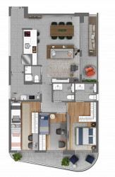 Apartamento com 2 Quartos à Venda, 63 m² em Centro - São Paulo