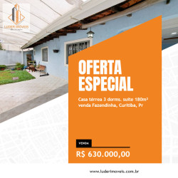 Casa com 3 Quartos à Venda, 180 m² em Fazendinha - Curitiba