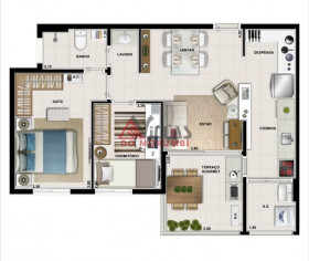 Apartamento com 2 Quartos à Venda, 58 m² em Vila Suzana - São Paulo