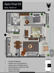 Apartamento com 2 Quartos à Venda, 83 m² em Camobi - Santa Maria