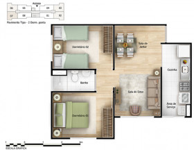 Apartamento com 2 Quartos à Venda, 40 m² em Chácara Maria Trindade - São Paulo