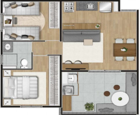 Apartamento com 2 Quartos à Venda, 55 m² em Campo Belo - São Paulo