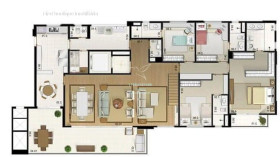 Apartamento com 4 Quartos à Venda, 220 m² em Granja Julieta - São Paulo