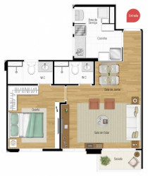Apartamento com 2 Quartos à Venda, 54 m² em Casa Branca - Santo André