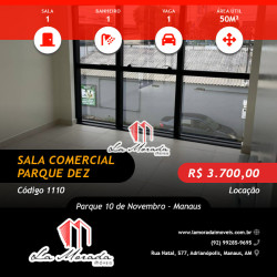 Sala Comercial para Alugar, 50 m² em Parque 10 De Novembro - Manaus