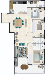 Apartamento com 3 Quartos à Venda, 102 m² em Guilhermina - Praia Grande